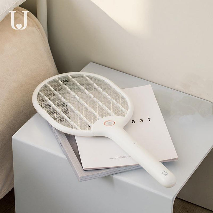 Jordan&judy 3000V Electric Mosquito Swatter Portable Camping Travel Three-layer Anti-electric Shock Net USB Charging Mosquito Dispeller