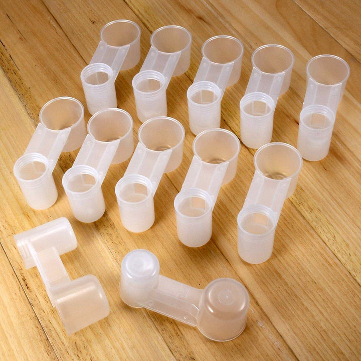 12Pcs Soda Pop Water Bottle Bird Drinker Cup for Spring Quail Dove Chicken Pigeon