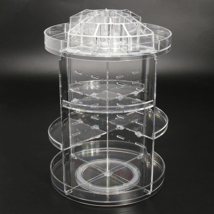 3 Tier Acrylic Cosmetic Makeup Jewelry 360¬∞ Rotating Storage Organizer Case - MRSLM