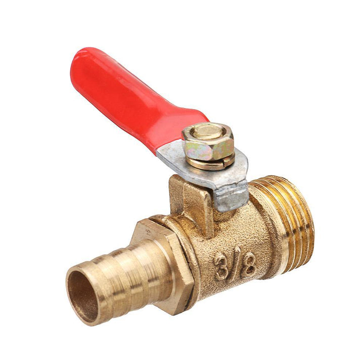 10mm Hose Barb to BSP Male Thread 1/2" 3/8" 1/2" Brass Inline Ball Valve Pipe Hose Coupler Adapter