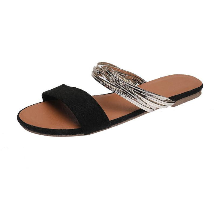 One-line Korean Fashion And Comfortable Sandals And Slippers