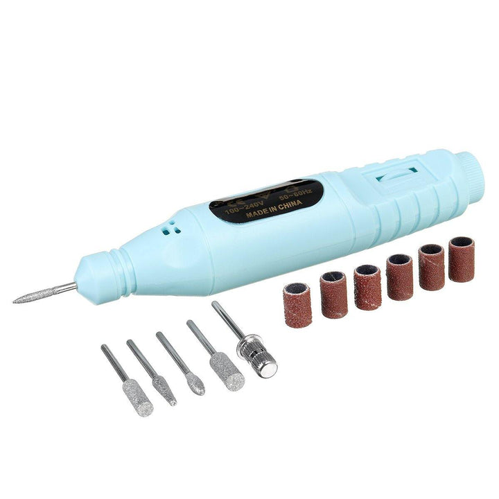 0-20000RPM 110-240V Nail File Art Speed Adjustable Electric Drill File Manicure Drill Pedicure Drill Portable Machine Electric Nail Polisher Kit