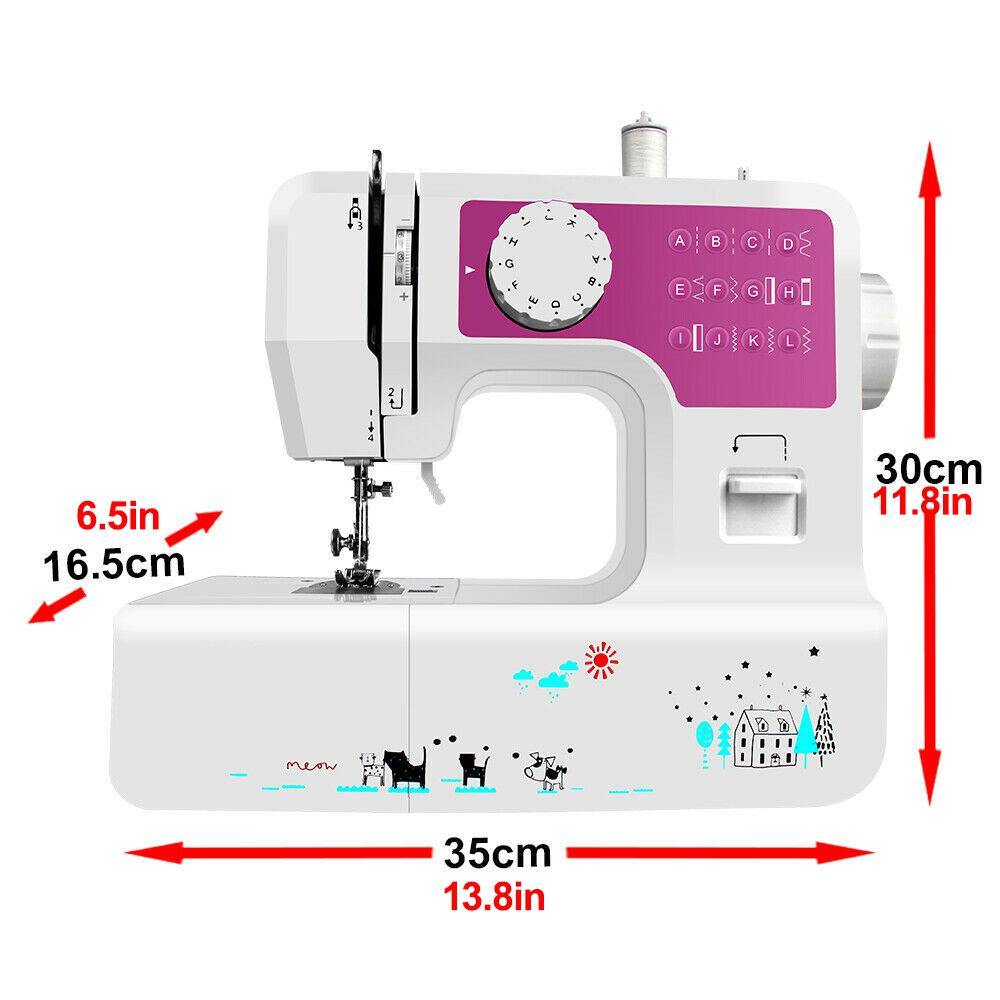 12 Stitches Electric Multi-function Portable Home Desktop Sewing Machine with LED Light