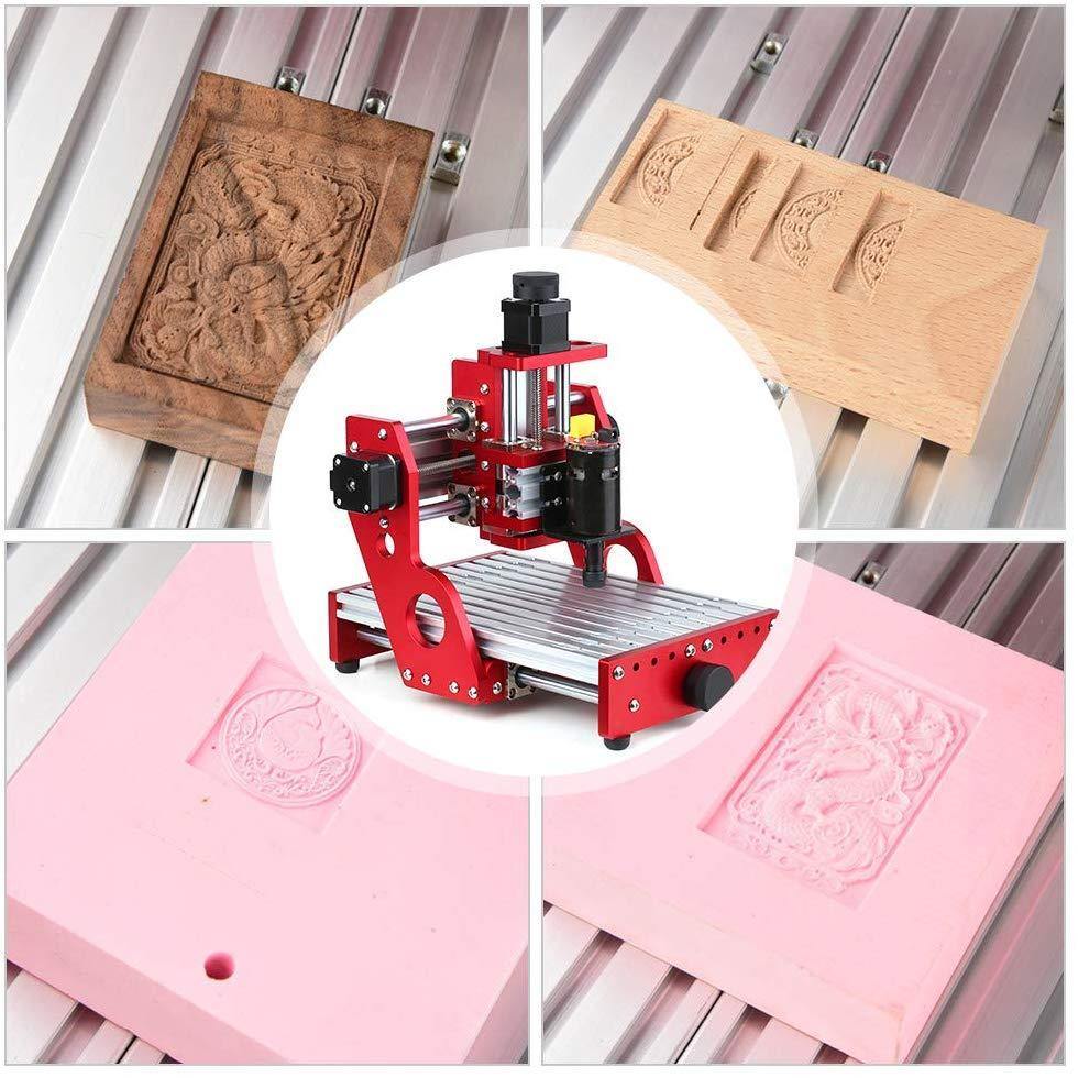 Red 1419 3 Axis Mini DIY CNC Router Standard Spindle Motor Wood Carving Engraving Machine Milling Engraver Woodworking