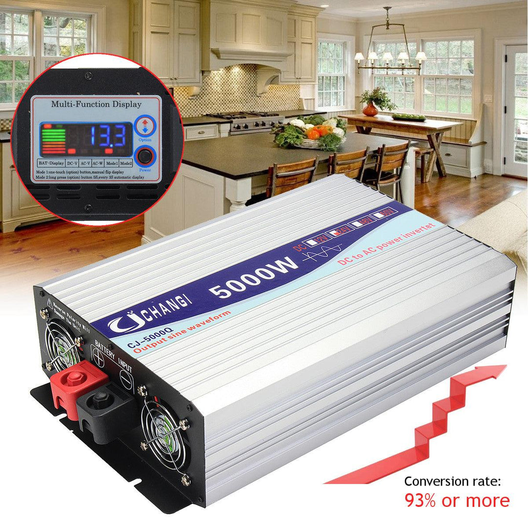 Intelligent Solar Pure Sine Inverter DC 12V/24V To AC 220V 60Hz 3000W/4000W/5000W/6000W Power Converter