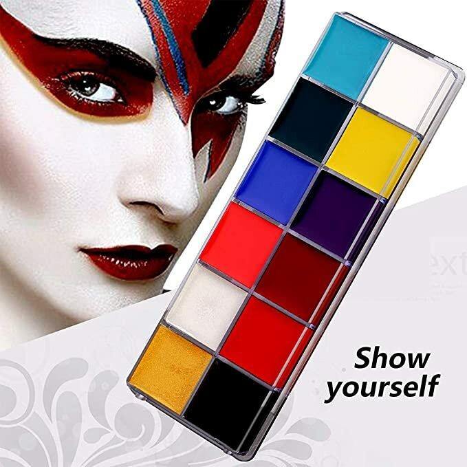 12 Colors Face Body Paint Oil Face Painting Kits Professional Painting Halloween Party Fancy Make Up