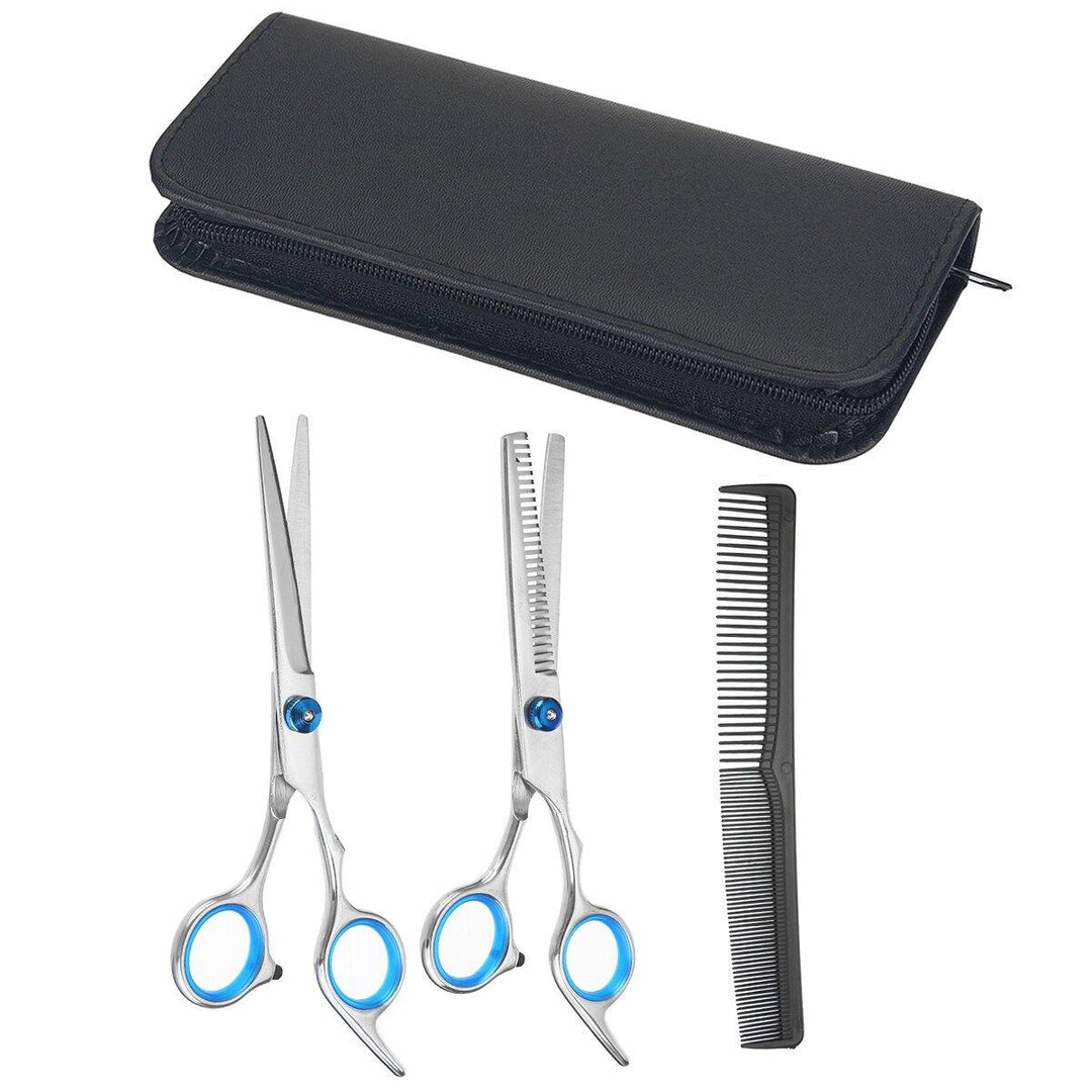 4/7/8/9/10Pcs Professional Hairdressing Scissors Set Hair Cut Thinning Shears Comb Hairpins - MRSLM