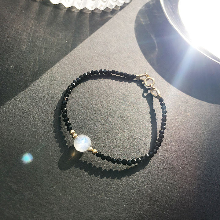 Natural Black Spinel Bracelet