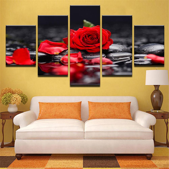 5 Panels Unframed Modern Canvas Art Oil Painting Picture Room Wall Art Pictures Home Wall Decoration Supplies