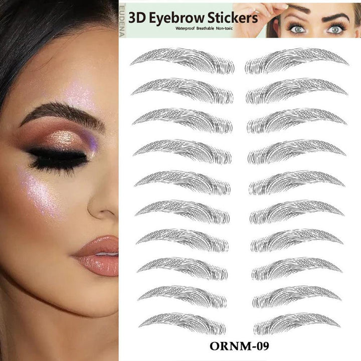 3D Hair-like Eyebrows Makeup Waterproof Lasting Eyebrow Tattoo Sticker Brow stickers False Eyebrows