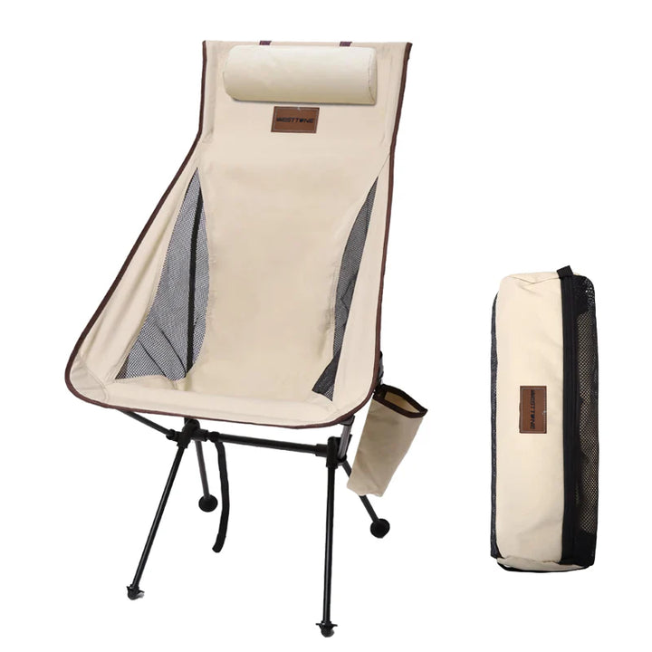 Portable Folding Camping Chair with Headrest