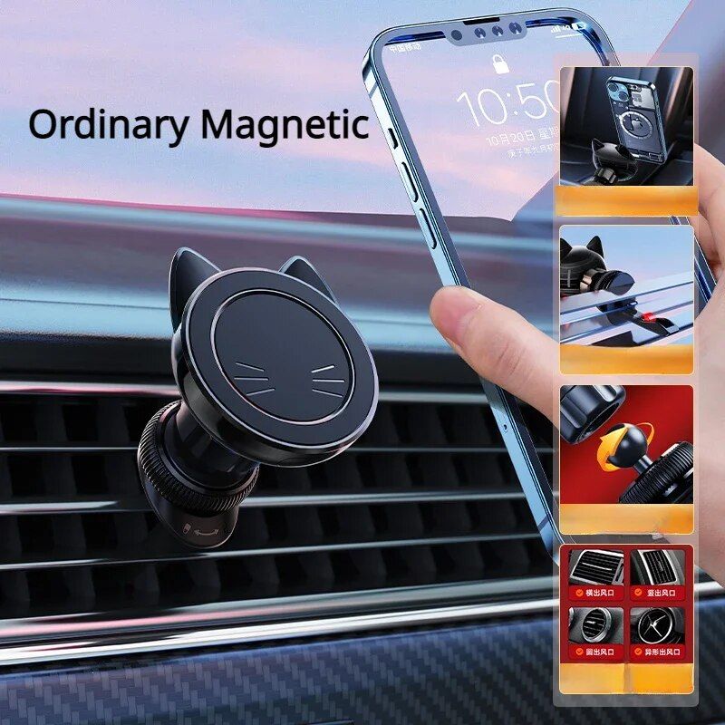 Universal Magnetic Car Phone Mount with Wireless Charging