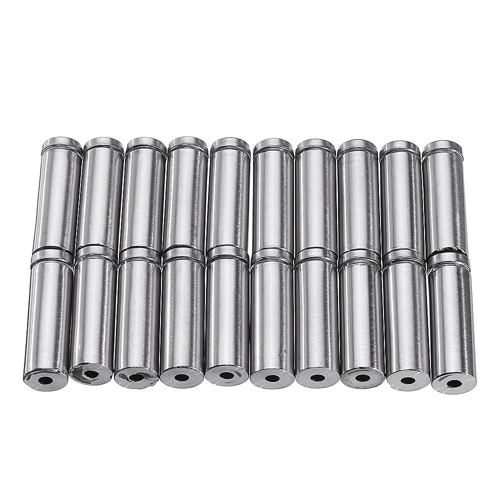 20Pcs/Set 16mm Stainless Steel Advertisement Nails Stone Wall Mount Glass Sign Standoff Bolt Pin Fixing Screw Kits for Artwork Sign Displaying