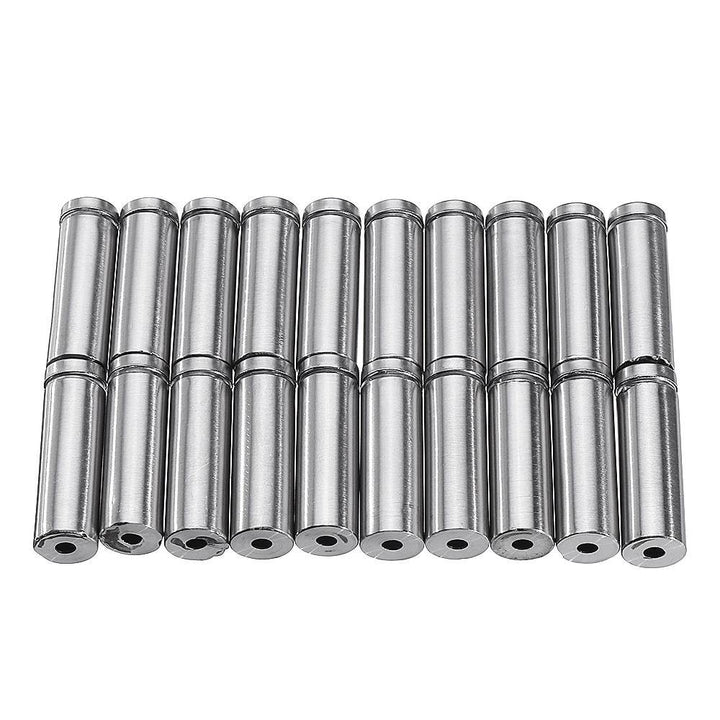 20Pcs/Set 16mm Stainless Steel Advertisement Nails Stone Wall Mount Glass Sign Standoff Bolt Pin Fixing Screw Kits for Artwork Sign Displaying