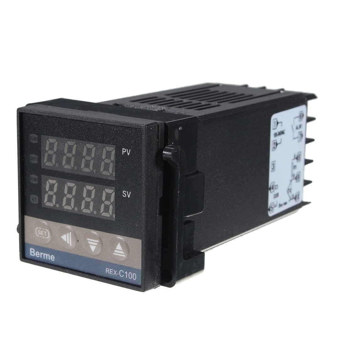 110-240V 0~1300‚ÑÉ REX-C100 Digital PID Temperature Controller Kit Alarm Function With Probe Relay