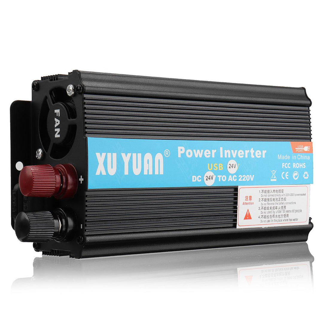 4000W 12V/24V DC to 110V/220V AC Solar Power Inverter LED Modified Sine Wave Converter Black