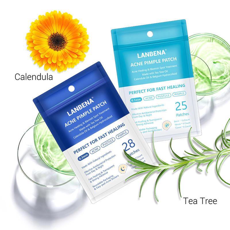 LANBENA Tea Tree Daily Acne Stickers + Night acne Stickers Fade Blackhead Acne Remover