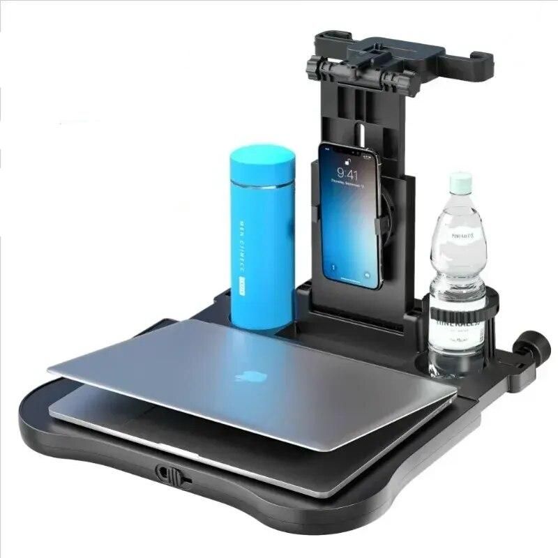 360¬∞ Rotating Car Dining & Computer Tray with Beverage Holder