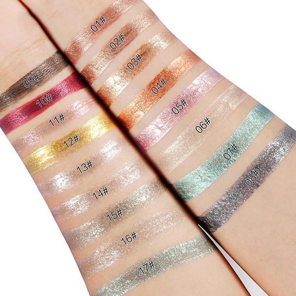 17 Colors Liquid Eye Shadow Diamond Shimmer Glitter Eye Highlighter Makeup Long-Lasting