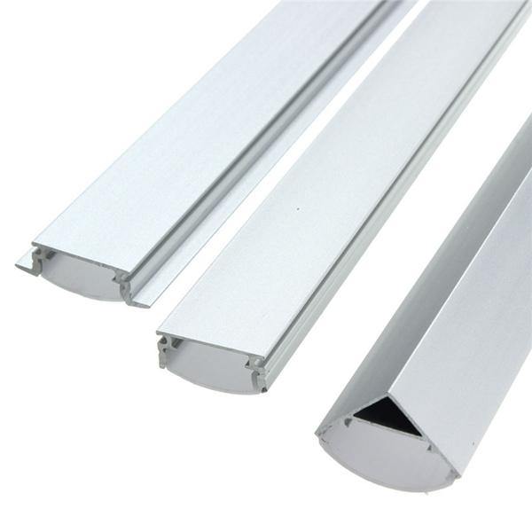 1X 5X 10X LUSTREON 50CM Aluminum Channel Holder For LED Strip Light Bar Under Cabinet Lamp