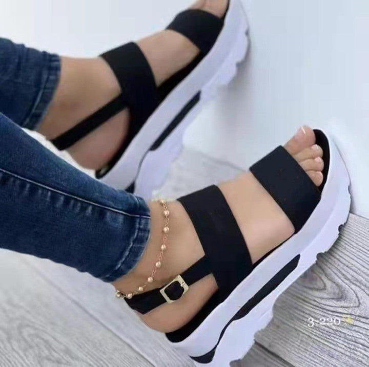 Statement Round Toe Platform Casual Women's Sandals