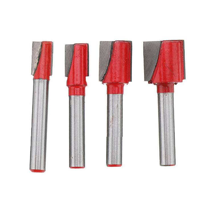 4pcs 1/4 Inch Shank Router Bit 5/16 3/8 1/2 5/8 Inch Bottom Cleaning Woodworking Cutter - MRSLM