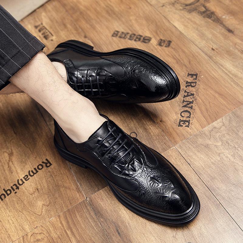 Korean Style Trendy Hair Stylist Leather Shoes