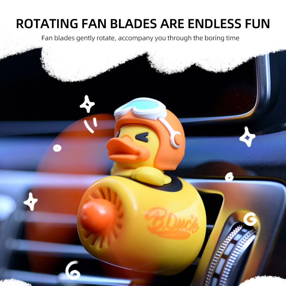 Duck Pilot Car Air Freshener with Rotating Propeller