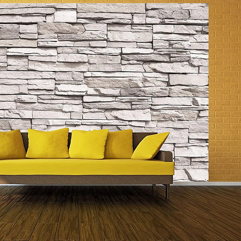 45cmx10m 3D Stone Brick Wallpaper PVC Wall Sticker Home Decor Art Wall Paper for Bedroom Living Room Background Decal