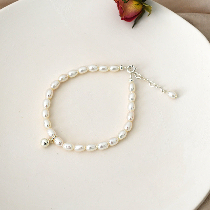 Freshwater Pearl Bead Bell Bracelet