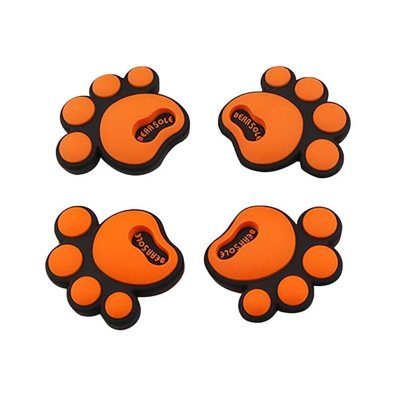 Car Door Edge Silicone Protectors with Cartoon Footprint Design