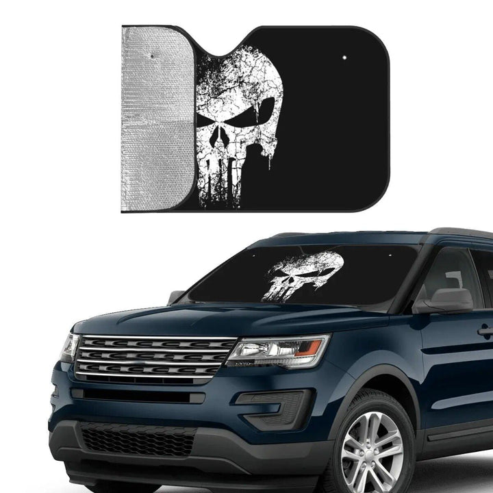 Punisher Skull Car Sunshade ‚Äì Cute Auto Windshield Protector 76x140cm