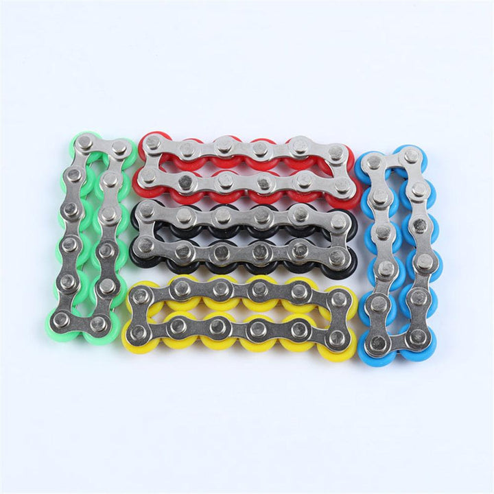 12 Section Stainless Steel Decompression Chain Bike Chain Fidget Toy Anti Stress Toy For Kids Adults Students