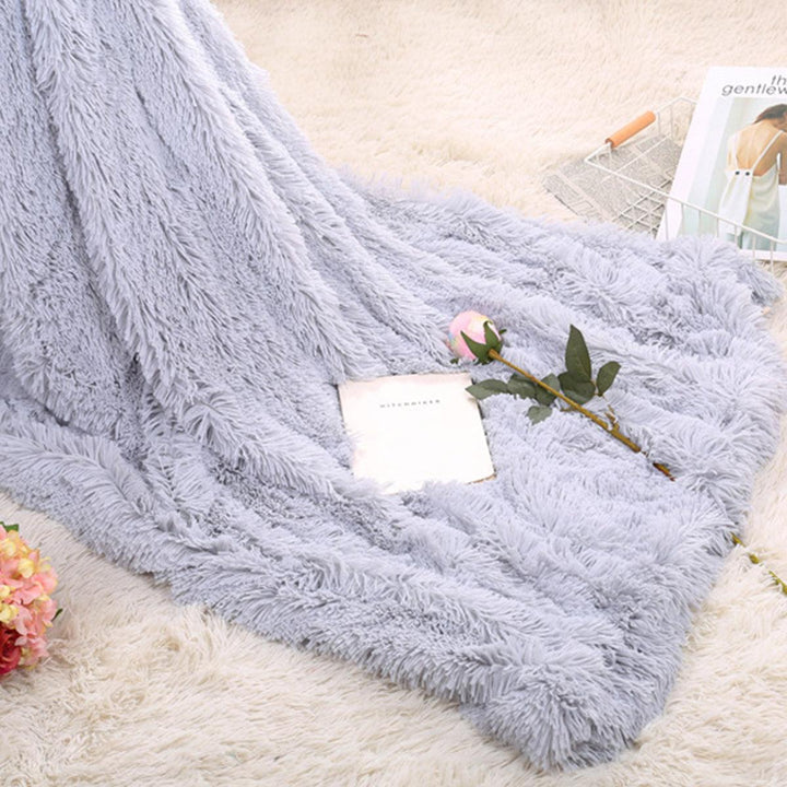 160x200cm/130x160cm MECO Large Luxury Shaggy Blankets With Heart Carpet Faux Fur Long Pile Throw Sofa Bed Soft Warm Blanket Shaggy Fluffy Rug