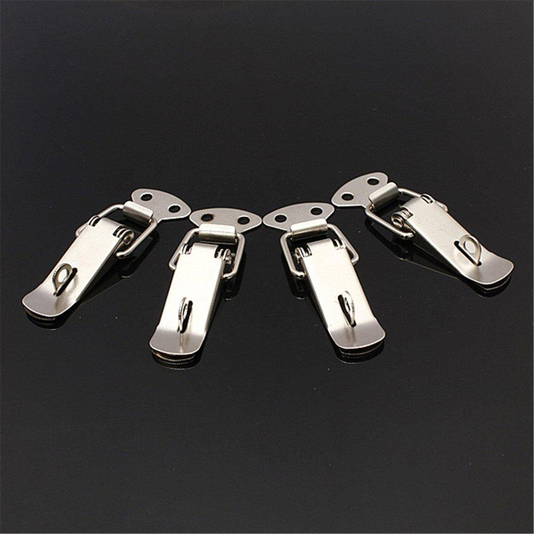 4PCS Case Box Chest Spring Stainless Tone Lock Toggle Latch Catch Clasp