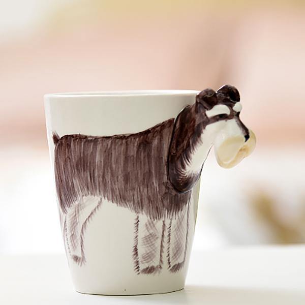 3D Ceramic Mug Pure Hand-painted Animal Cup Cartoon Cup Painted Coffee Mug - MRSLM