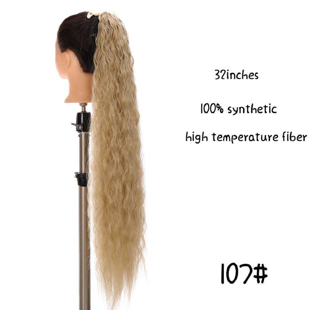 32inch 10 Colors Long Curly Hair High Temperature Fiber Bandage Ponytail Wig Piece