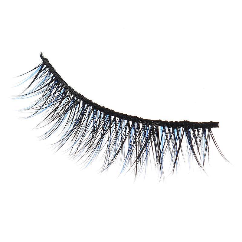 3D False Eyelashes Set Blue False lashes Makeup Natural Eyelashes Extension for Party