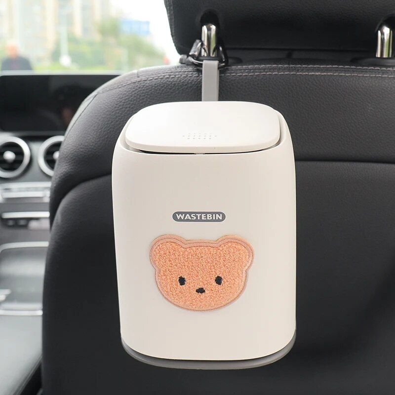 Cartoon Car Interior Multi-Function Storage Bin & Trash Can