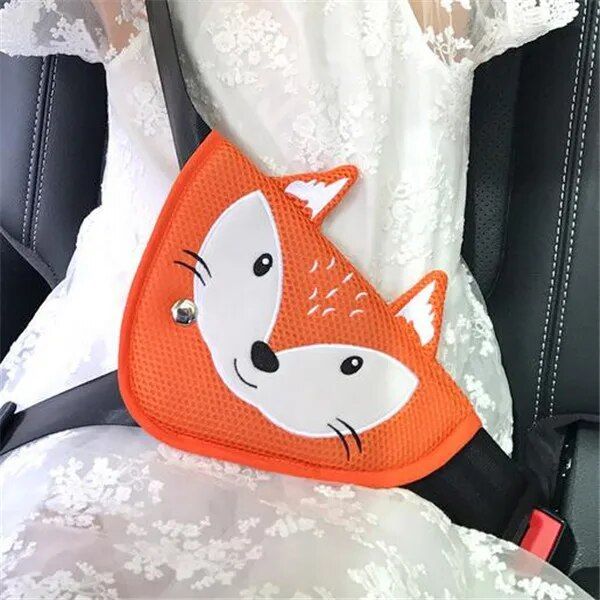 Kid-Friendly Car Seat Belt Adjuster with Cute Cartoon Design