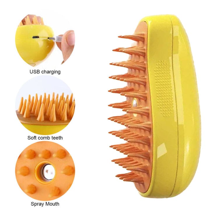 Zylo Steam Pet Brush - Ultimate Grooming & Cleaning Tool