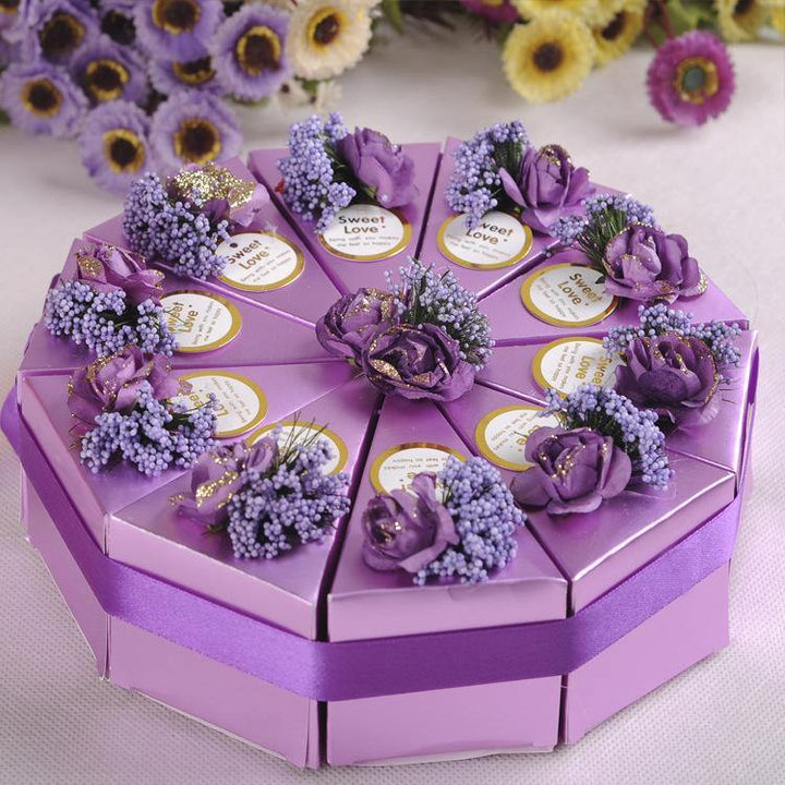 10pcs Cake Candy Gift Box Wedding Party Cake Sweet Chocolate Gift Boxes