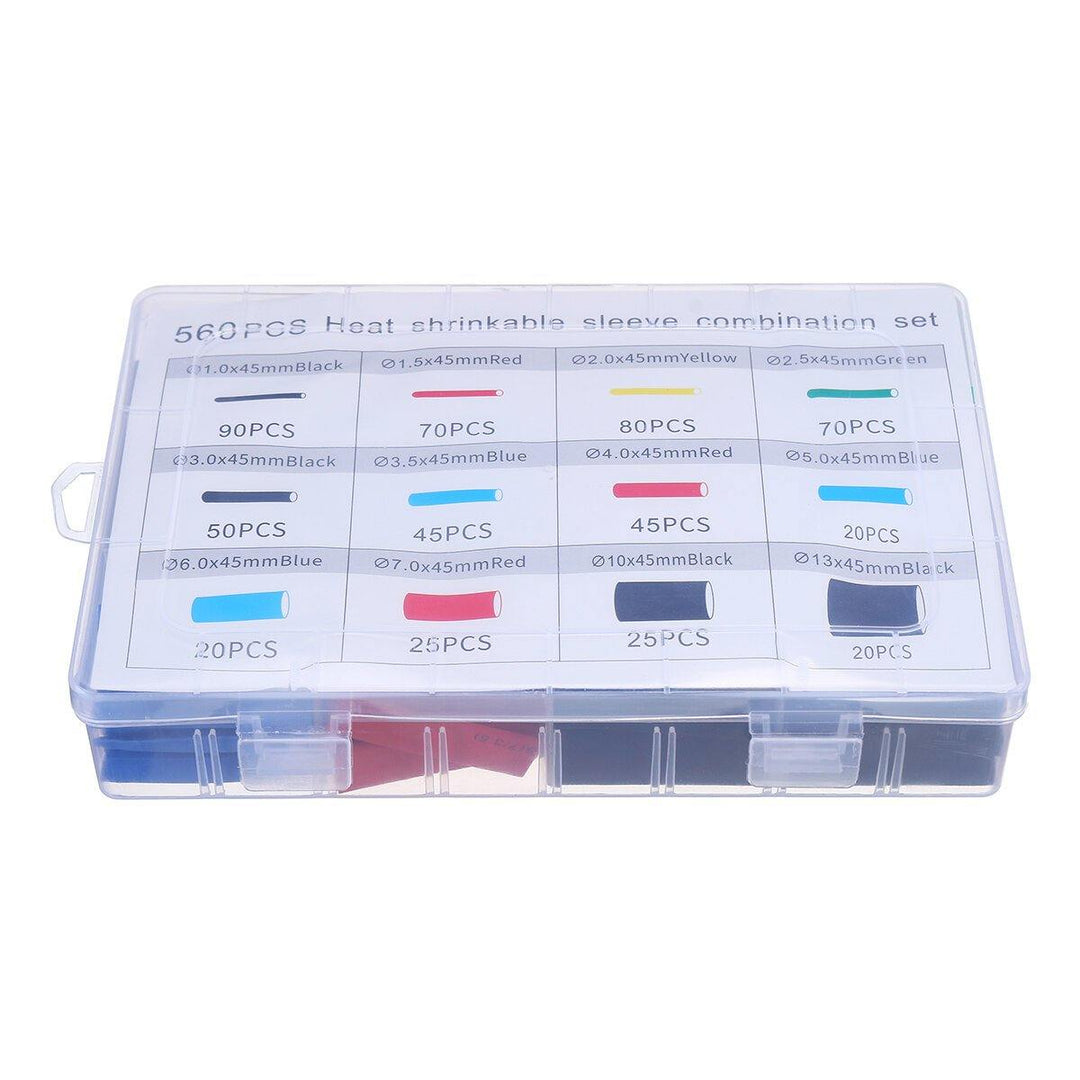 164Pcs/530Pcs/560Pcs Heat Shrink Tube Solder Seal Heat Shrink Butt Wire Connectors Terminals Waterproof - MRSLM