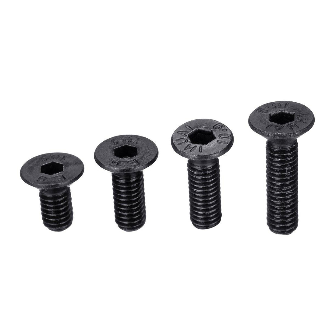 Suleve™ MXCH 480Pcs M3/M4/M5 Carbon Steel Screw 10.9 Grade Hex Socket Flat Head Bolt Nut Assorment