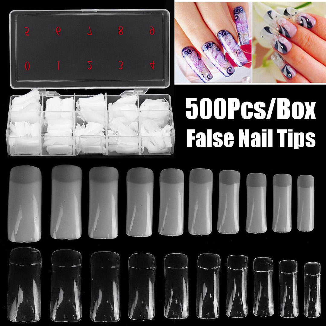 500 Nail Patches Transparent False Nail Nail Polish