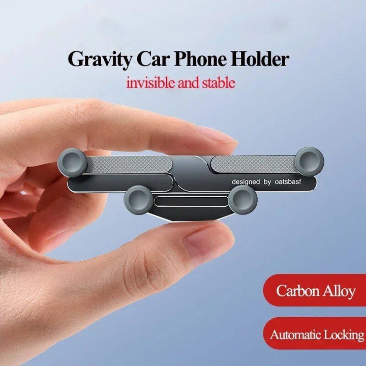 360¬∞ Rotating Alloy Car Phone Mount - Universal Air Vent & Dashboard Gravity Phone Holder