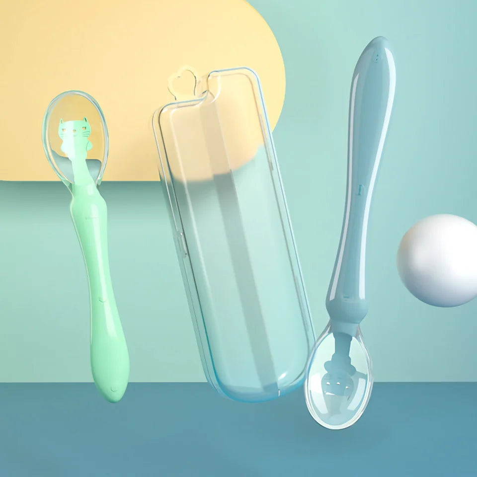 Safe and Soft Silicone Baby Feeding Spoons