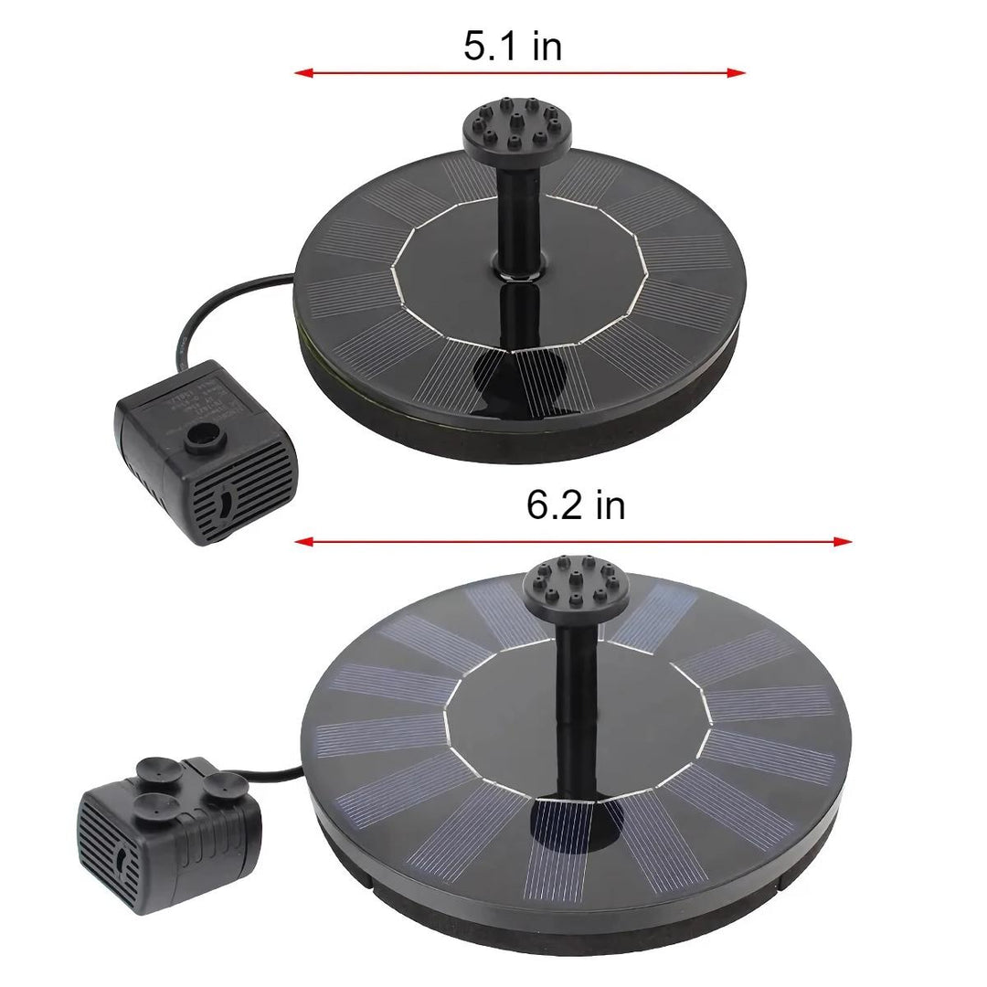 3W Solar Fountain with LED Lights & Multiple Nozzles