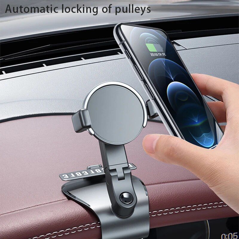 360¬∞ Rotating Universal Car Phone Holder with Multi-Placement and Anti-Slip Grip