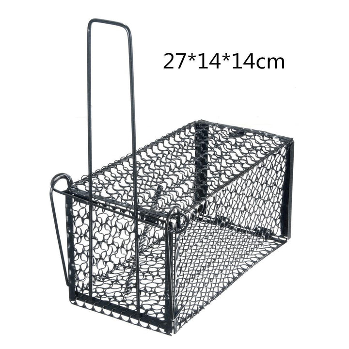 Black Metal High Sensitivity Folding Mouse Trapper Trap Rat Catcher Cage Humane Safe Rodent Live Indoor Pests Control - MRSLM